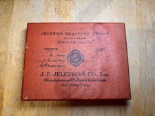 Rarissima stecca intatta per frattura Jelenko in oro 18kt con cassa