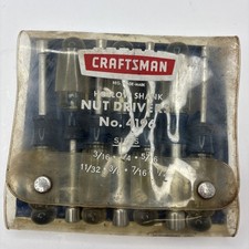 Sears Craftsman Usa Crown Logo Sae 7pc Nut Driver Set 4196 Circle V Rare