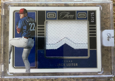 2023 Panini Three and Two Jumbo Swatches JACK LEITER Card #JS-JL SN 03/25