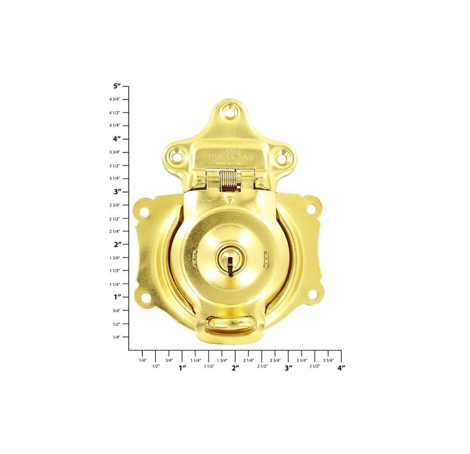 Antique Trunk Lock Steamer Camel Back Trunk Lock Spring Loaded Hasp for Padlock