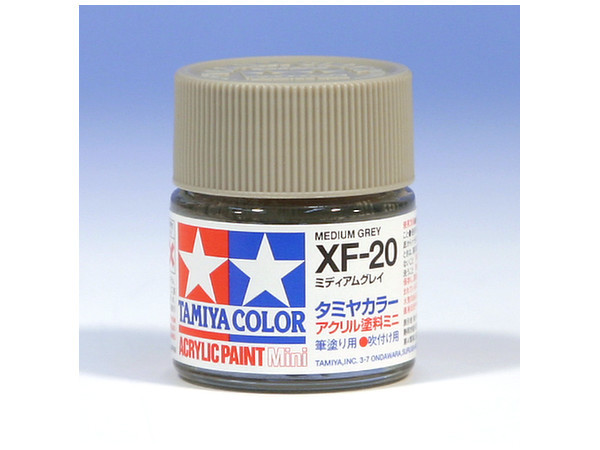 Акриловая краска Tamiya Color Mini XF-20 Средне-серая, 10 мл