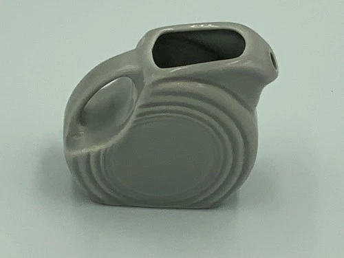Fiesta Mini Disk Pitcher Pearl Gray  H.L. era 5 Oz EUC