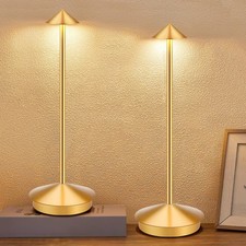 Portable Led Cordless Lamp Table Light 2 Pack, Rechargeable 6000mAh Battery O...