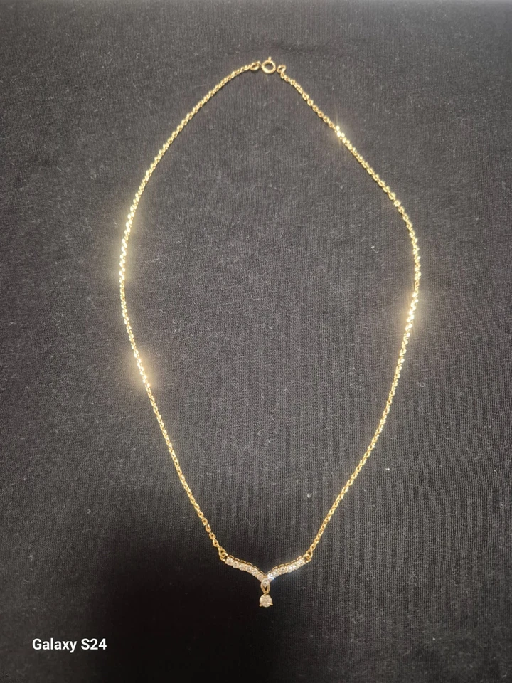 Diamanten Collier 750 GelbGold - Bild 1 von 4