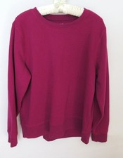 Tek Gear purple Ultrasoft Fleece cotton blend long sleeve sweatshirt Sz L