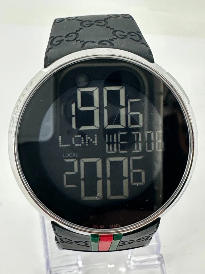 Reloj Gucci I-Gucci Hombre 114-2 Correa Goma Negra Talla 7 Foto 2 de 4