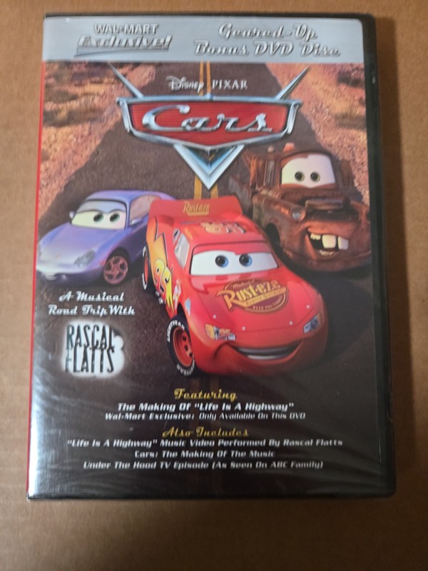 Pixar Cars Geared Up Bonus Dvd Kids Disney New WalMart Exclusive Rascal Flatts
