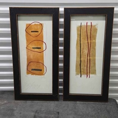 Rubin Crespi Estima III & IV abstract paintings Signed Cert of authenticity III