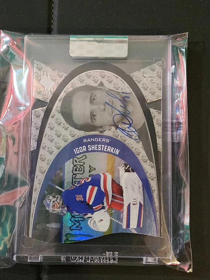 Igor Shesterkin 2022-23 UD Clear Cut Hockey Autograph Rangers - Image 2 of 4