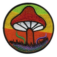 AufnäHer Mushroom Bunt Patch BüGelbild Abzeichen AufbüGler Applikation