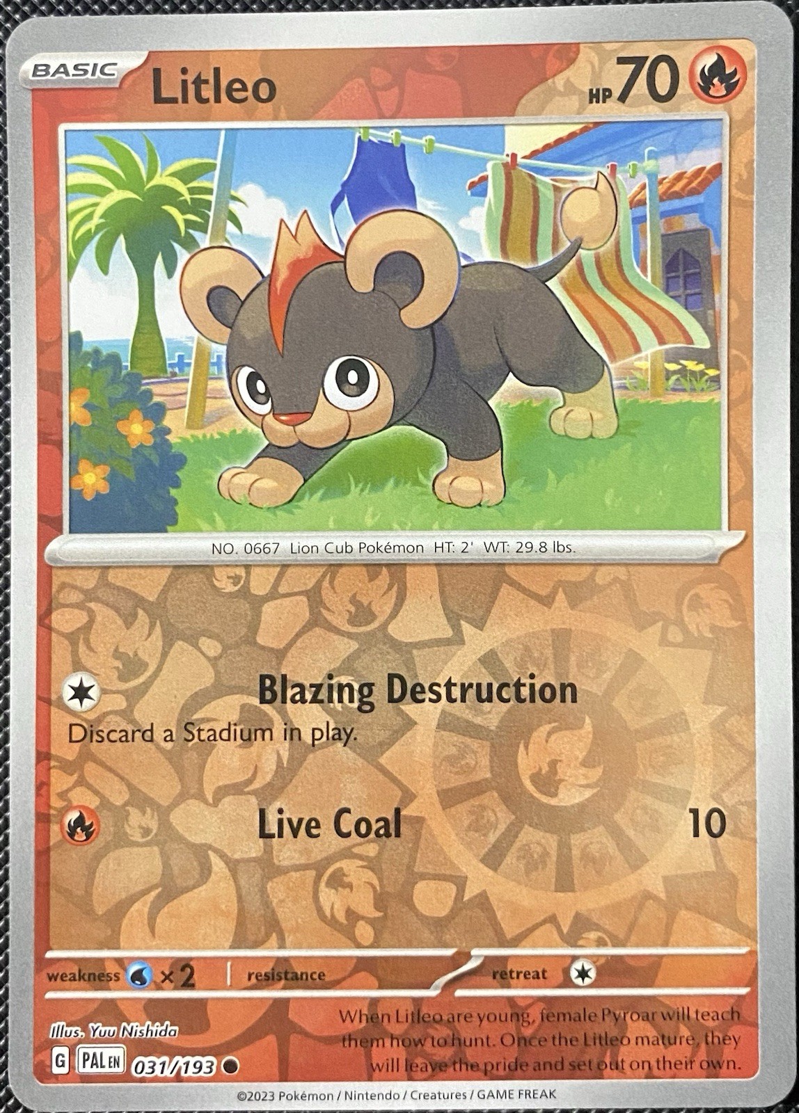 Litleo 031/193 Sv02: Paldea Evolved Reverse Holo NM Pokémon