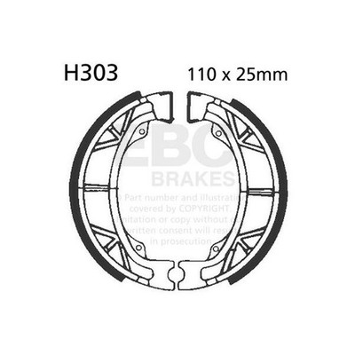 EBC Brake Shoe Set (5) 2K Rear Left for Aeon OZ 125 4T 2013