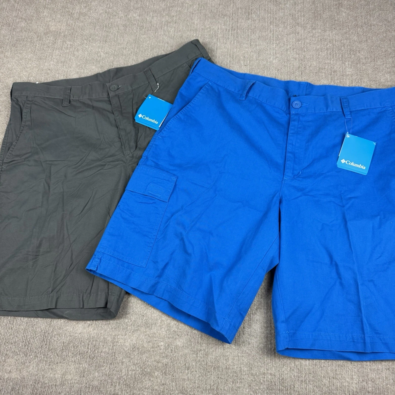Mens Columbia Shorts Size W38 L10 Lot of 2 Hiking Camp Outdoor NEW Blue Gray