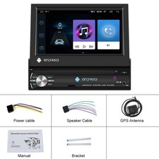 7" Car Stereo Radio 1 DIN CarPlay Android GPS Navigation Flip Out Screen 2+64G