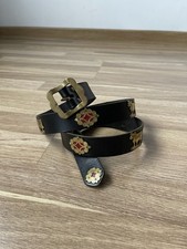 Vintage Etro Style Cow Black Belt