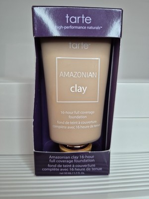 Tarte Amazonian Clay 16hr Foundation 32N Medium Neutral 1.7oz/50ml Full Size New
