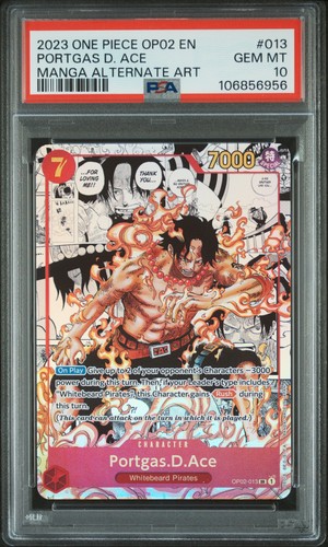 Portgas.D.Ace (Parallel Manga Alternate Art) graded PSA 10 for sale on eBay