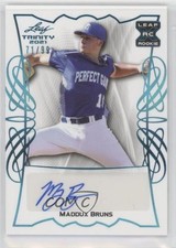 2021 Leaf Trinity Platinum 71/99 Maddux Bruns #BA-MB1 Auto 10yf