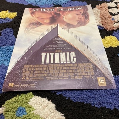 Vintage 1997 Titanic Sheet Music MY HEART WILL GO ON Celine Dion Easy Piano Solo