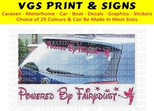 POWERED BY FAIRYDUST TINKERBELL CAR STICKER CHOICE OF COLOURS