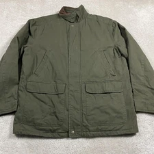 Pacific Trail Jacket Mens L Green Barn Coat Field Style Corduroy Collar