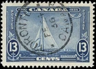 Canada Used VF 13c Scott #216 1935 Silver Jubilee.Stamp