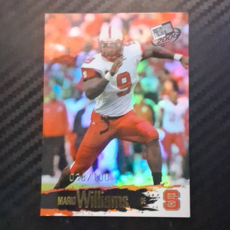 Press Pass 2006 Mario Williams P37 NC State Wolfpack Football Card 038/100