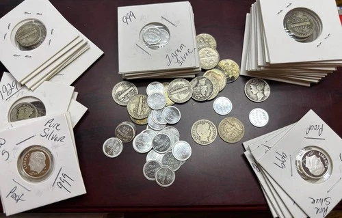 30 Silver 999 Silver Grams 40 90% Silver Dimes 10 999 Silver Proof Dimes