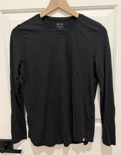 FIGS Supersoft Long-Sleeve Underscrub Women s Size Medium M Black Soft Black