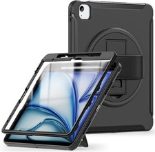 iPad Air 11-inch Case - Heavy-Duty Protective Cover with Screen Protector Kick