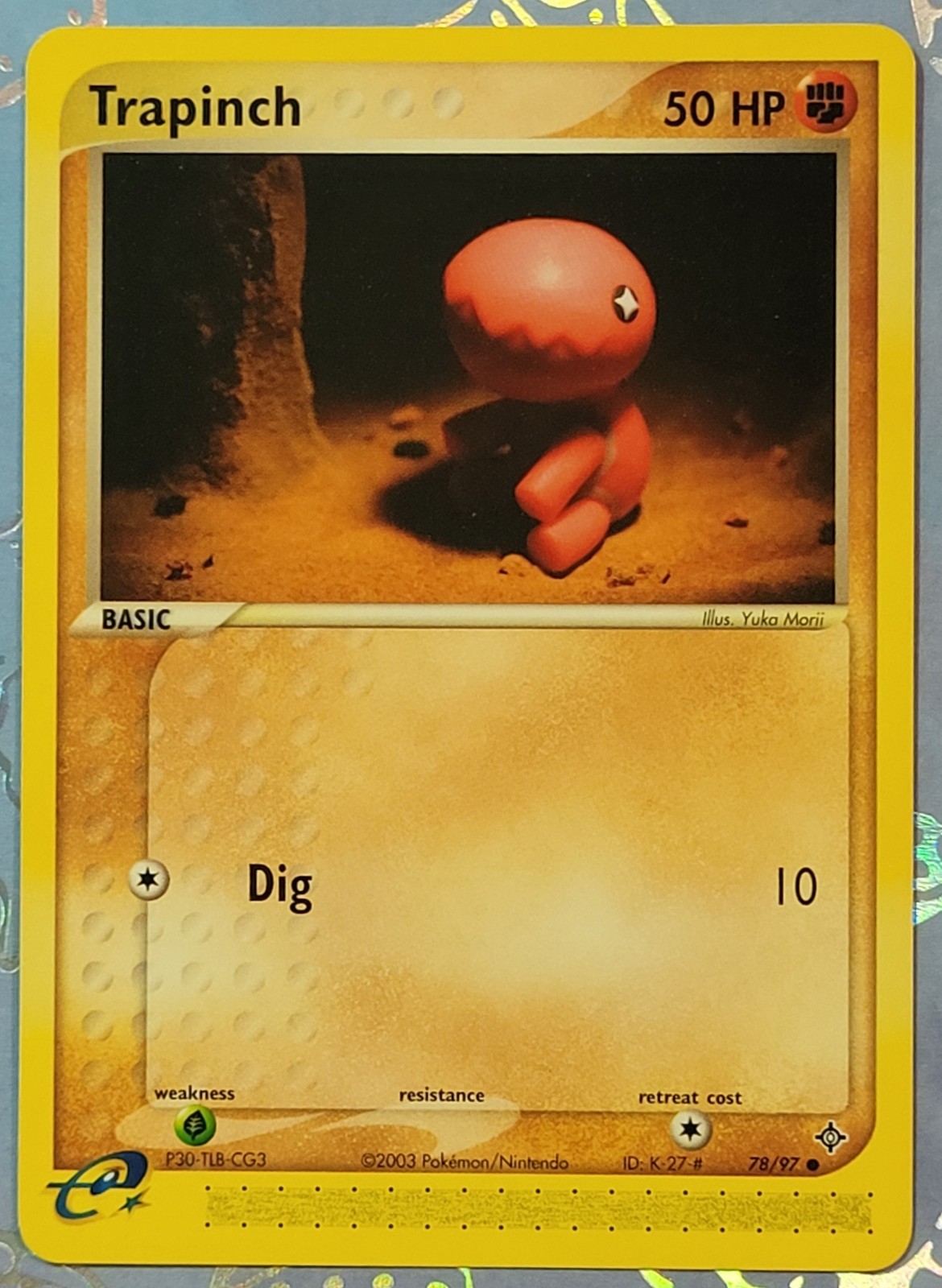 Trapinch 78/97 EX Dragon E-reader Yuka Morii Clay Art Pokemon Card NM