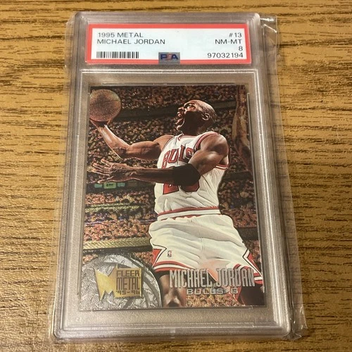 Michael Jordan PSA 8 Fleer Metal 1995 Graded Card Chicago Bulls