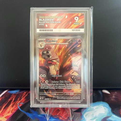 Pokémon TCG Blaziken 192/182 Destined Rivals Illustration Rare Ace 9 Mint