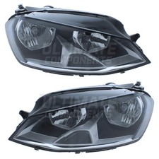 Volkswagen Golf Headlights Mk7 Estate 2013-2017 Black Inner Headlamps 1 Pair