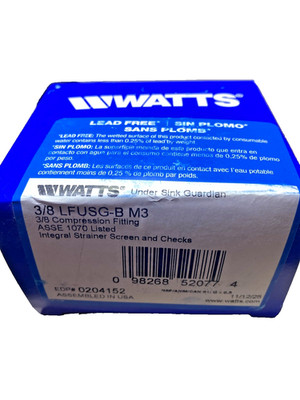 Watts 3/8  LFUSG-B-M3 Brass Thermostatic Mixing Valve Lead Free 0204152