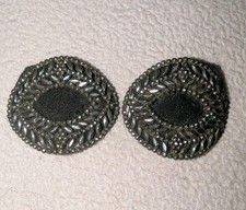Vintage Oval Cut Steel Shoe Buckles