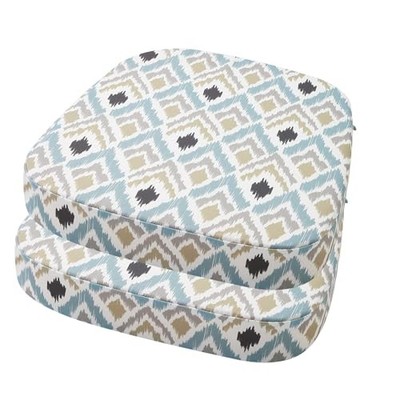 Outdoor Chair Cushions Set of 19'' x 19'' x 3'' 19 x 19 x 3 Inch 2 Ikat Rhombus