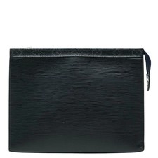 Louis Vuitton Monogram Eclipse Epi Pochette Voyage MM Clutch Bag Black M67736