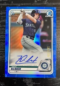2020 Bowman Chrome Zach DeLoach Blue Refractor Auto /150 | Seattle Mariners