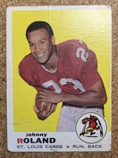 1969 Topps Football Johnny Roland #225 St. Louis Cardinals
