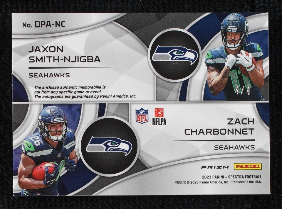 2023 Panini Spectra Jaxon Smith-Njigba Zach Charbonnet #DPA-NC for