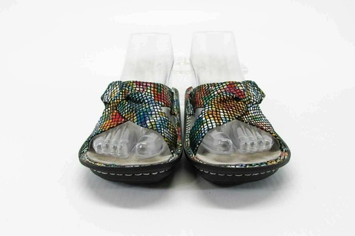 Alegria Women Shoe Violet Floral Snake Size 6.5 EUR 37 Sandal Pre Owned qp - Picture 5 of 12