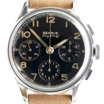 Benrus Sky Chief G280F Valjoux 72 Vintage Stainless Chronograph
