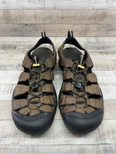 KEEN Newport Brown Bison Hiking Sport Water Leather Sandals Men’s sz 10 - Picture 2 of 9