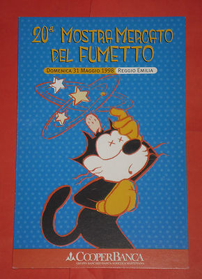COLLECTIBLE POSTCARD - FELIX - 20TH COMIC EXHIBITION - REGGIO EMILIA 1998 - anafi