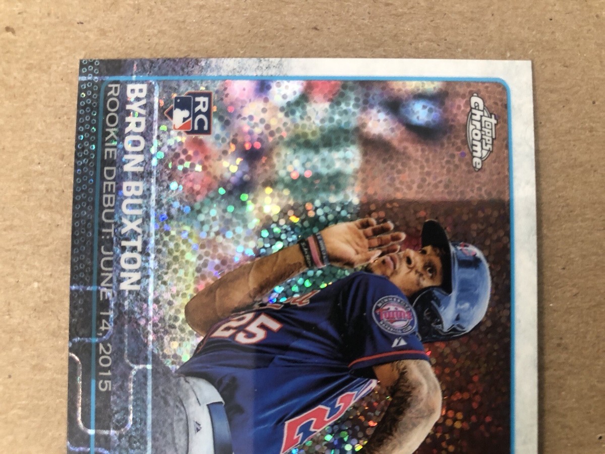 2015 BYRON BUXTON Topps UPDATE CHROME PULSAR REFRACTOR ROOKIE RC