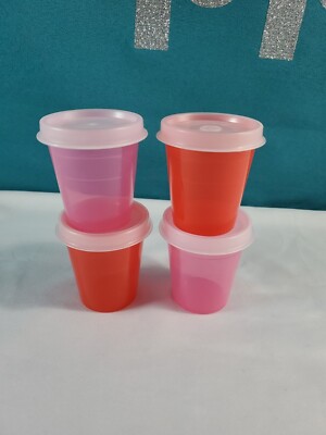 Tupperware Tupper Minis Midgets Set of 4 New 2oz Midget New Sale