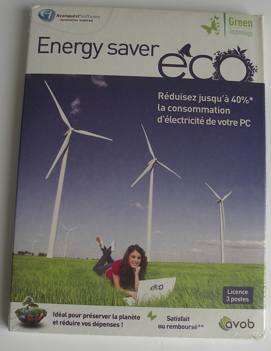 Logiciel bureautique Energy Saver CD-ROM neuf sous blister pour PC Windows