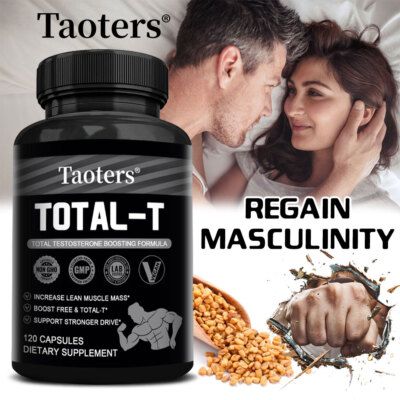 TOTAL-T -Testosterone Booster for Men, Energy & Endurance 120 Capsules