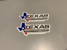 Texas Speed & Performance TSP Racing Logo Racing Contingency Decal Sticker 2pc